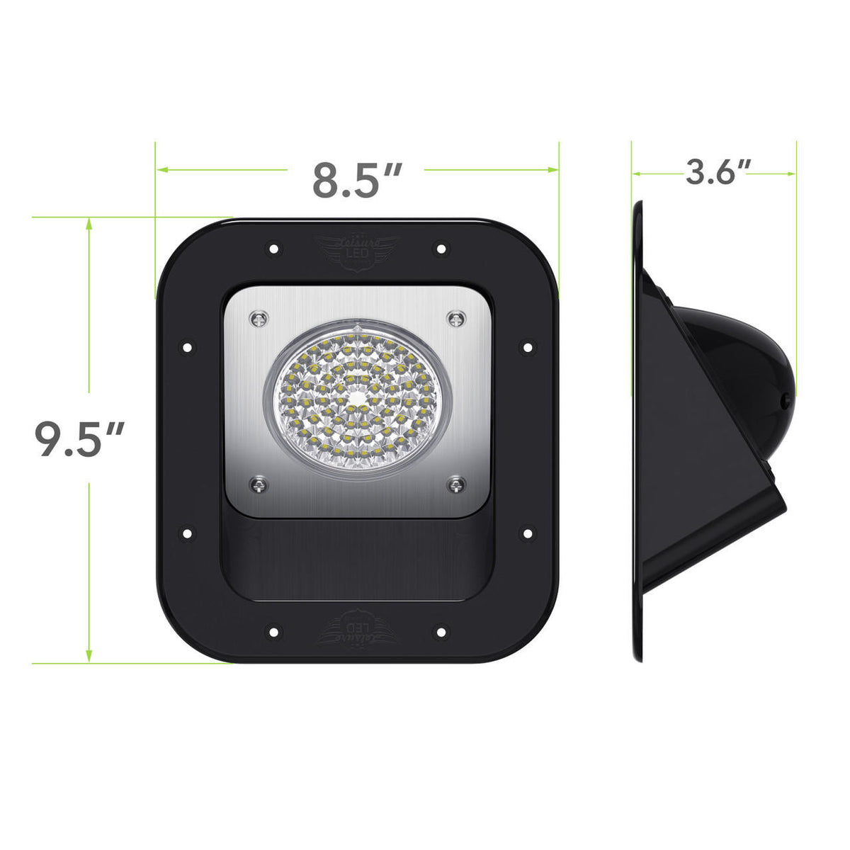 Leisure LED LED RV Exterior Porch Utility 12v 1100 Lumen Warrior Flood Lighting Fixture