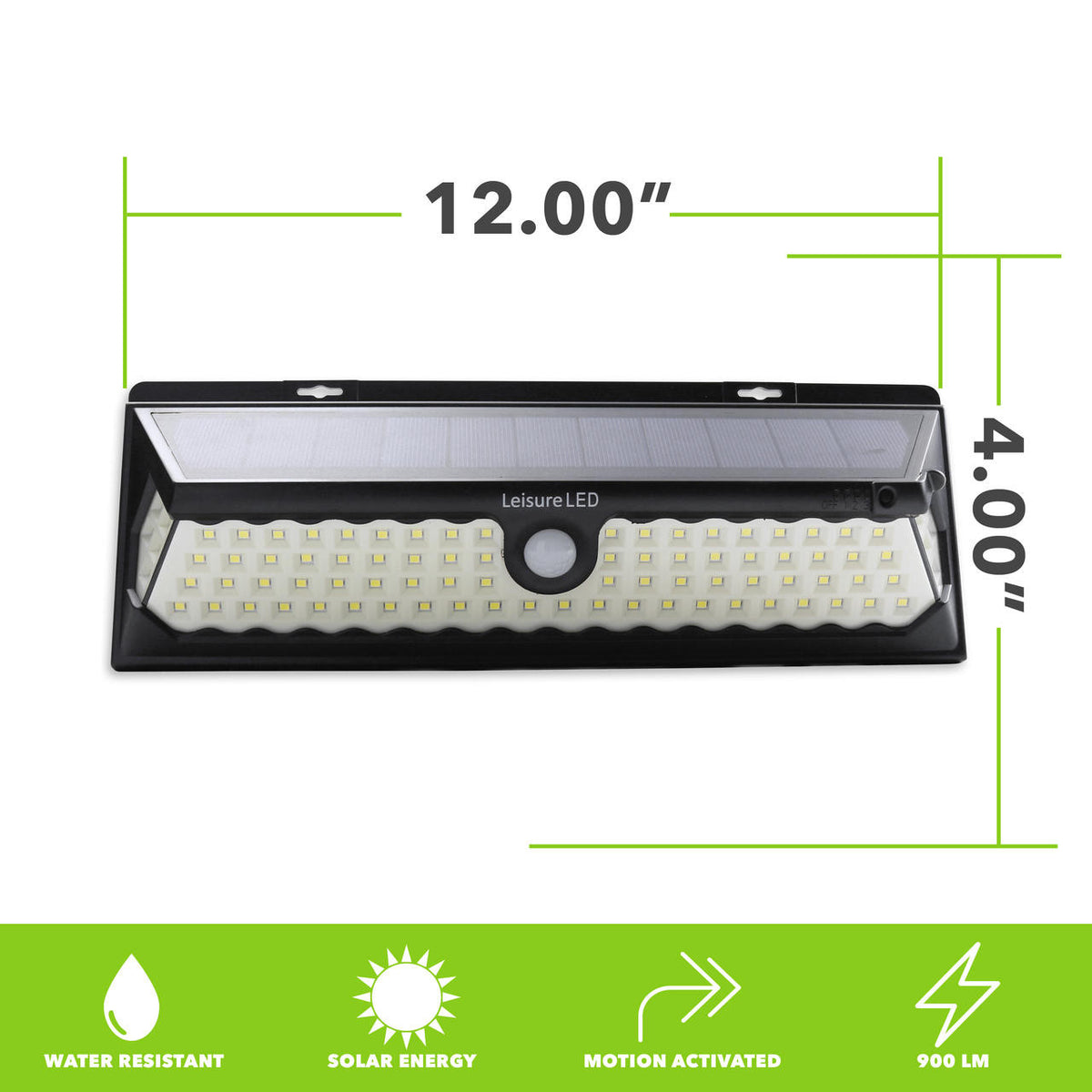 Leisure LED LED Wall Solar Light Outdoor 86 Security Lighting Nightlight with Motion Sensor Detector