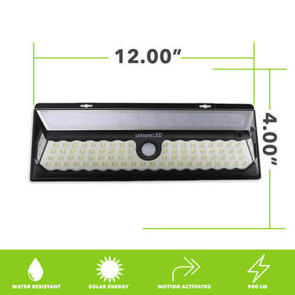 Leisure LED LED Wall Solar Light Outdoor 86 Security Lighting Nightlight with Motion Sensor Detector