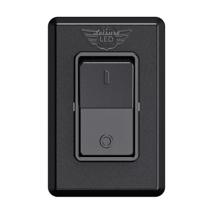 Leisure LED Modern Single SPST On-Off Switch with Bezel, 12-Volt, for RV, Trailer, Camper, with Label Sticker