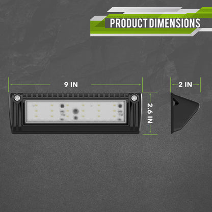 Leisure LED RV Exterior Porch Utility Light - 12v 1450 Lumen 9 Lighting Fixture Replacement Lighting for RVs, Trailers, Campers, 5th Wheels