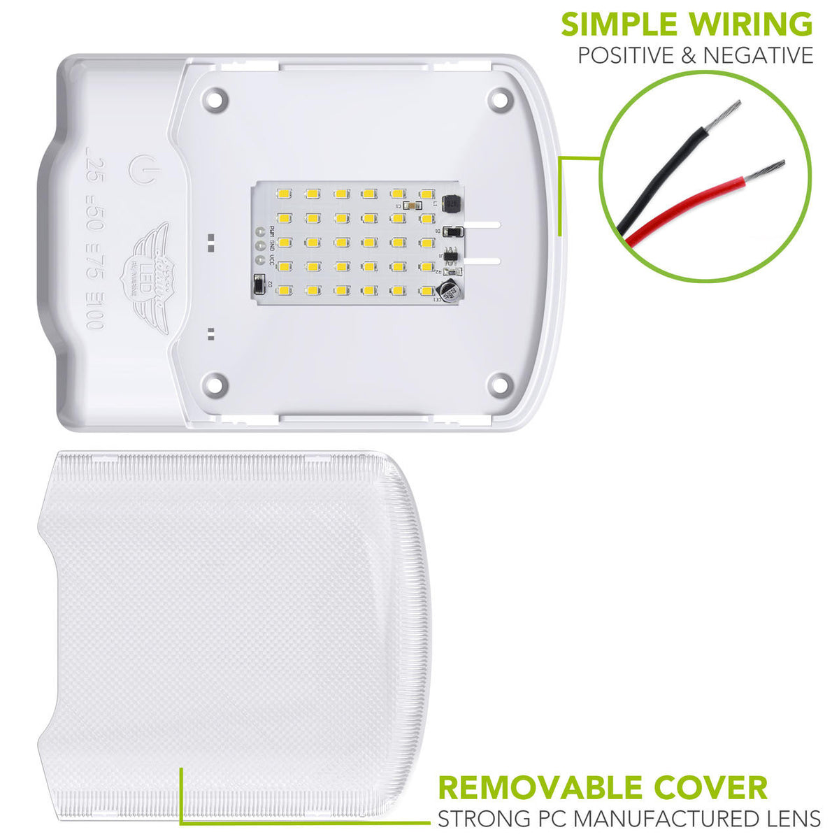 Leisure LED RV LED Ceiling Single Dome Interior Light Fixture Touch to Dim switch Natural White 4000-4500K 30-2835SMD
