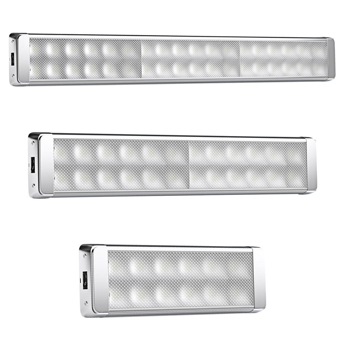 Leisure LED RV LED Chrome Ceiling Light Fixture with ON/Off Switch 4500K Natural White 12V/24V DC high Lumen LED Interior Light Fixture/Van Cargo Area Light for RV and Utility