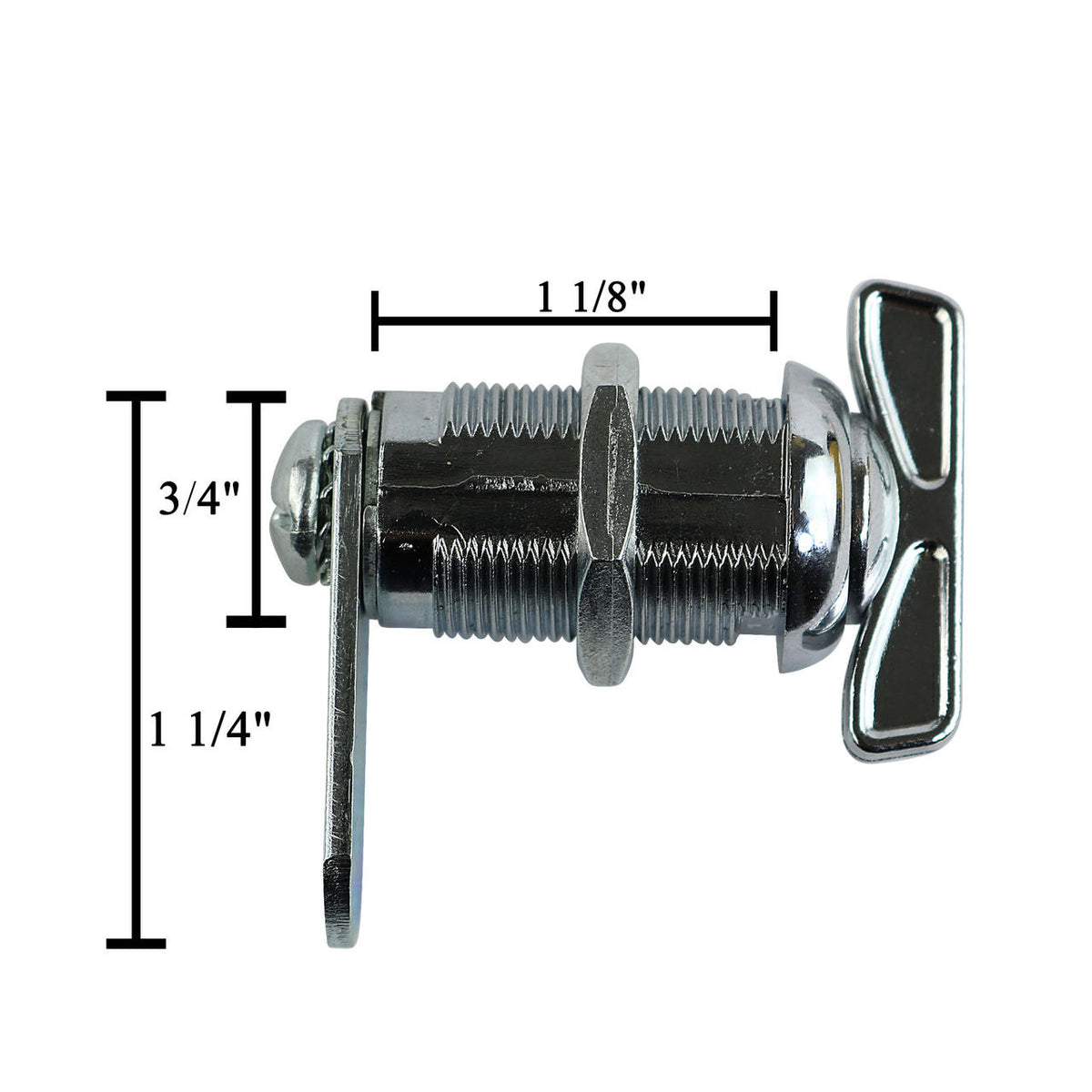 Leisure Lock Leisure Coachworks 1 1/8 Thumb Turn Camlock with Straight and Offset Cam Latch 1 1/8