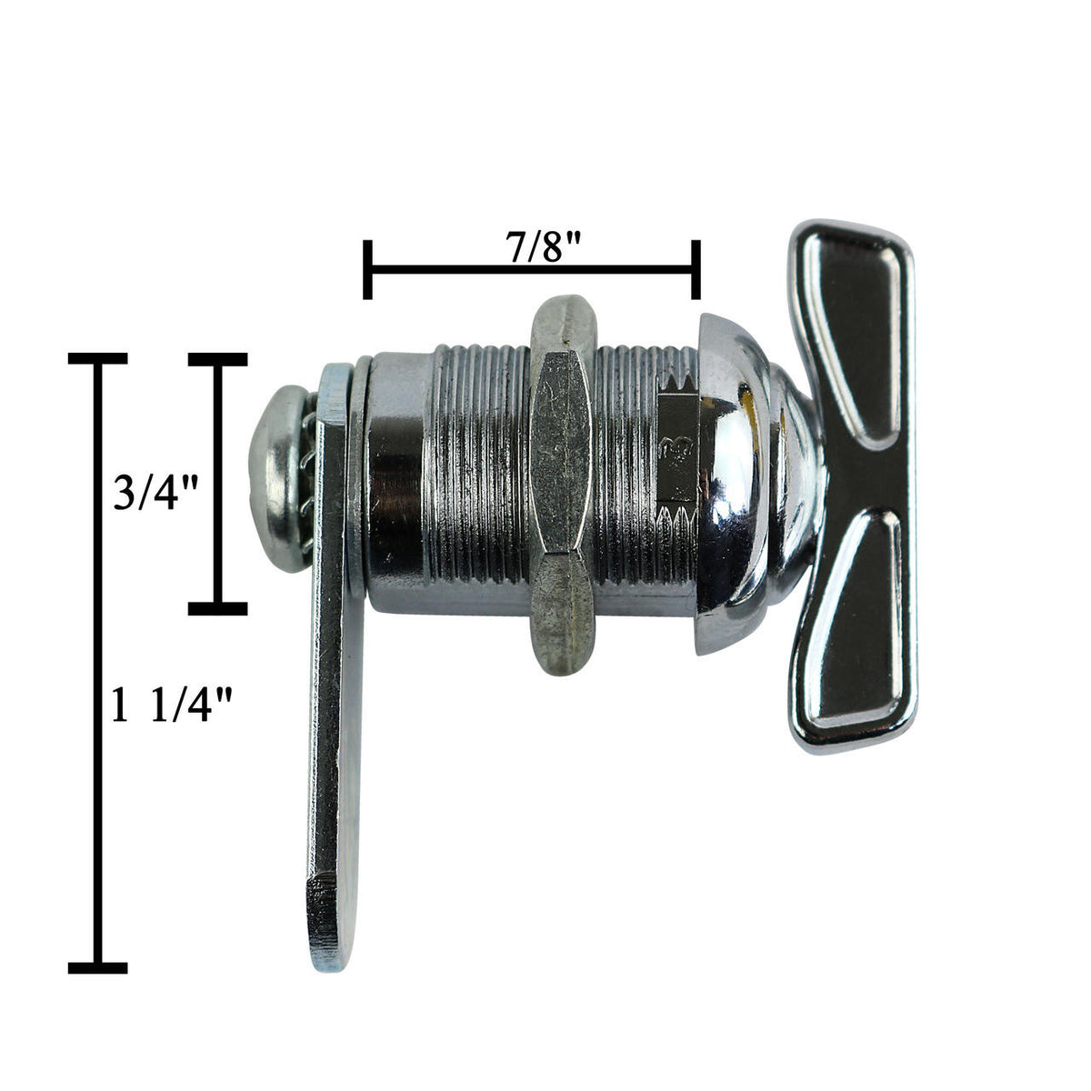 Leisure Lock Leisure Coachworks 7/8 Thumb Turn Camlock with Straight and Offset Cam Latch 7/8