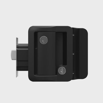 Leisure Locks RV Entry Door Lock with Paddle Deadbolt 2.5 Inch x 3.5 Inch (Black)