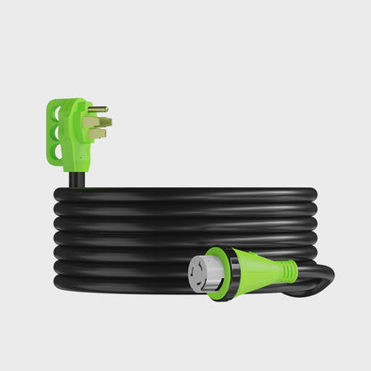 Leisure Cords 50AMP RV Extension Cord Twist Locking 25 Foot (Green)