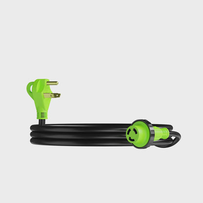 Leisure Cords 30AMP RV Extension Cord Twist Locking 10 Foot (Green)