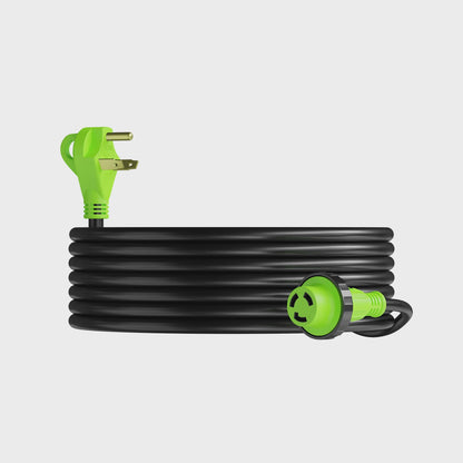 Leisure Cords 30AMP RV Extension Cord Twist Locking 25 Foot (Green)