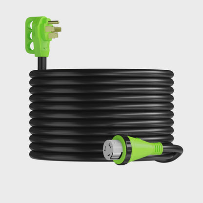 Leisure Cords 50AMP RV Extension Cord Twist Locking 50 Foot (Green)