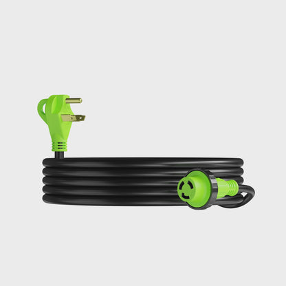 Leisure Cords 30AMP RV Extension Cord Twist Locking 15 Foot (Green)