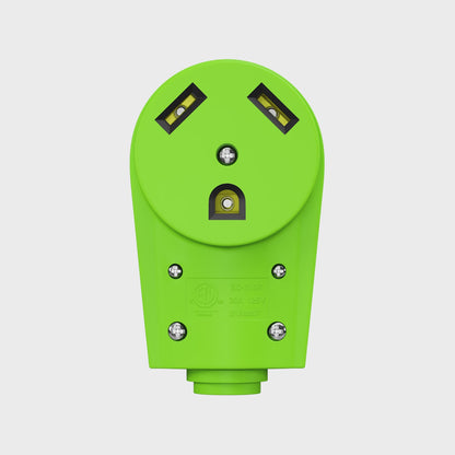 Leisure Cords 30AMP RV Replacement Plug 90 Degree Handle Standard NEMA TT-30R 3 Inch (Green)