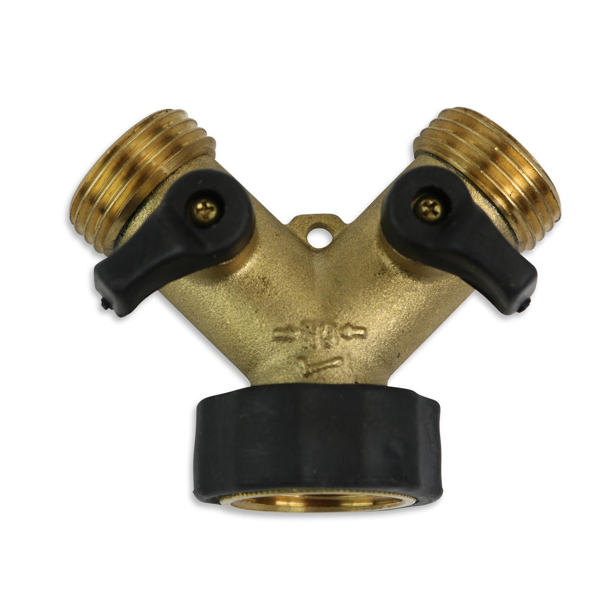 RV Travel Trailer Camper Ãƒâ€šÃ‚Â¾ Water Hose 2 Way Brass Y Valve Adapter