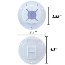 Leisure Cords RV Power Cord Utility Hatch Weatherproof Rectangle Door 4.3 Inch x 2.3 Inch (White)