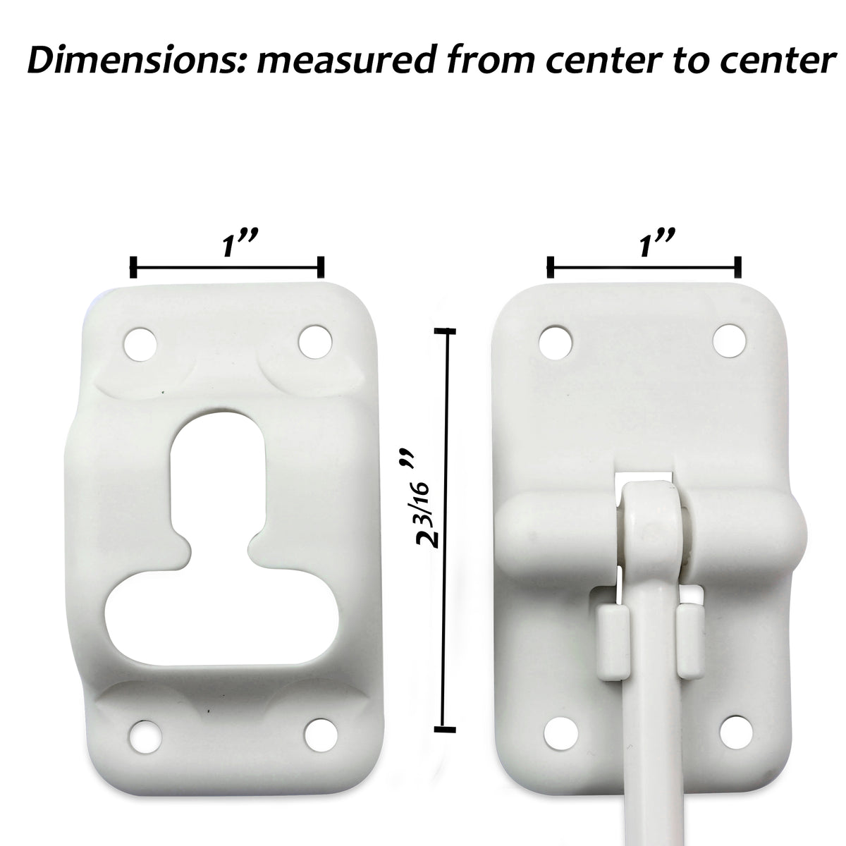Leisure Coachworks RV Baggage Door Catch Holds Compartment Doors Open T Style 6 Inch (White)